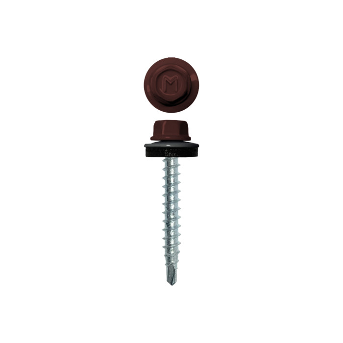Саморез кровельный Daxmer 4,8х29 RAL 3009 (250) сверло №1