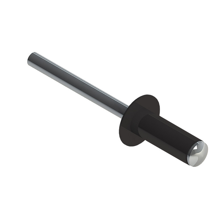 Заклёпка вытяжная Daxmer 4,0х12 RAL 8019 (500шт) сталь/сталь